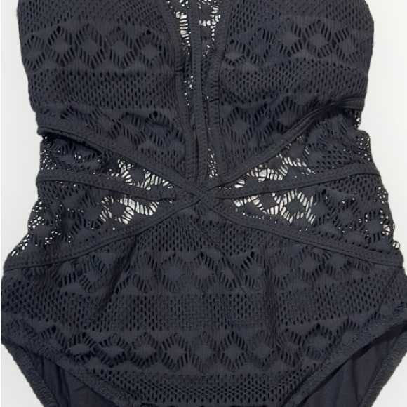 Becca High Neck Crochet One Piece - Picture 8 of 14